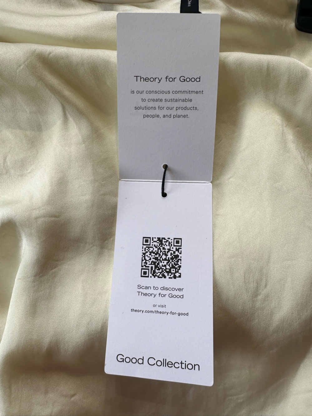🤍 Theory Side Ruched Satin Skirt – Lemongrass – New With Tags - Picture 5 of 15